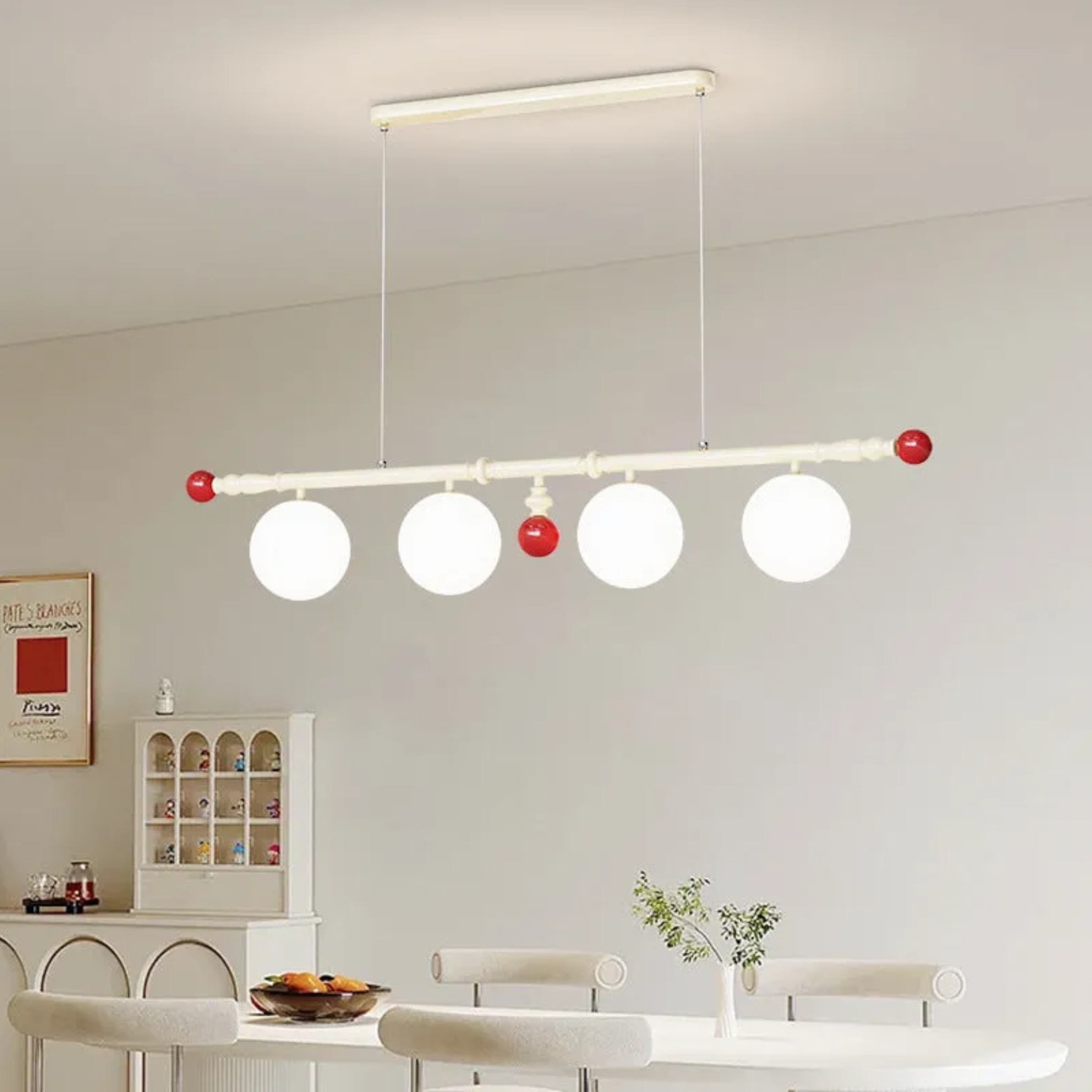 Nordic spherical island chandeliers in acrylic — 3-Light / 110V-120V (US/CA