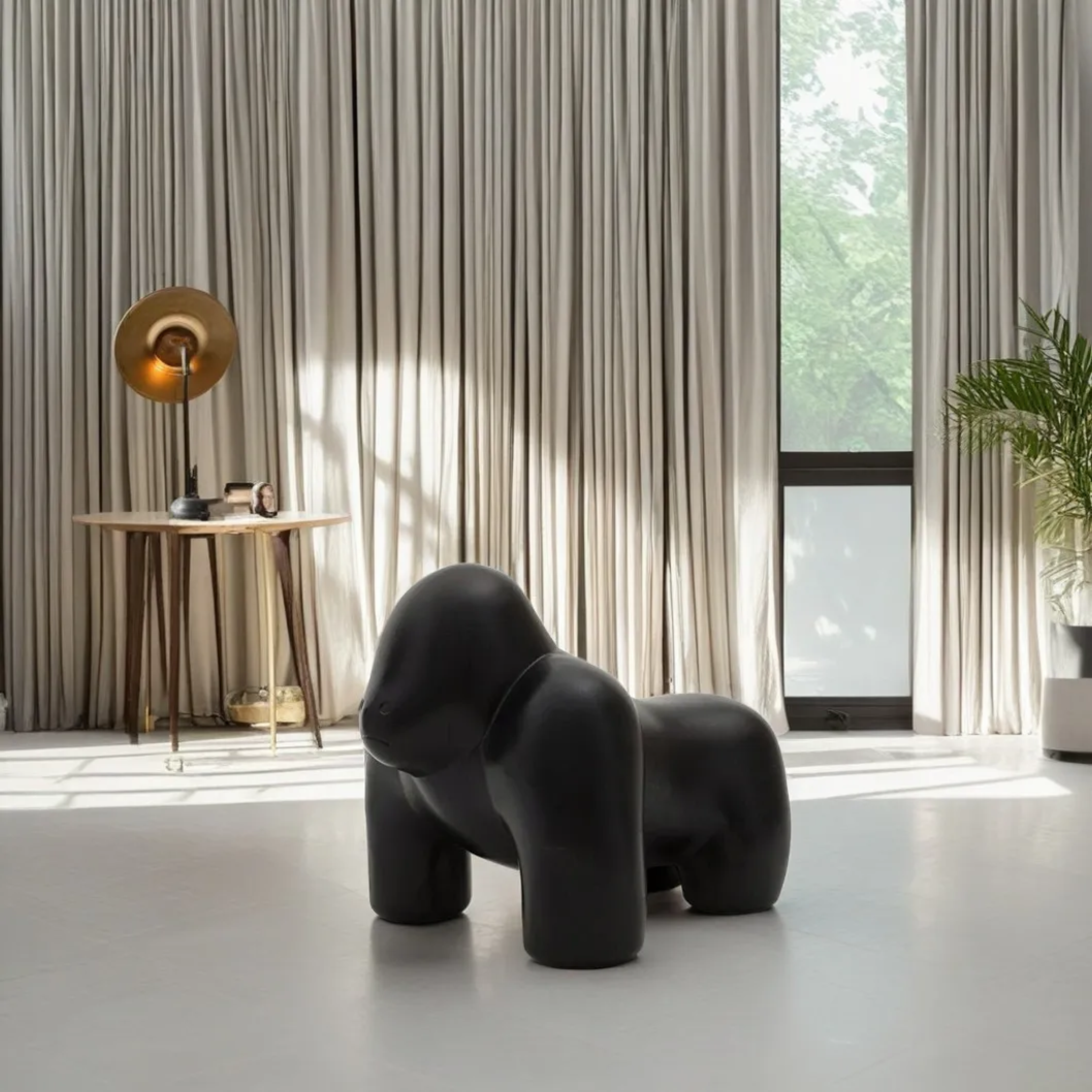 Nordic kids gorilla white accent chairs