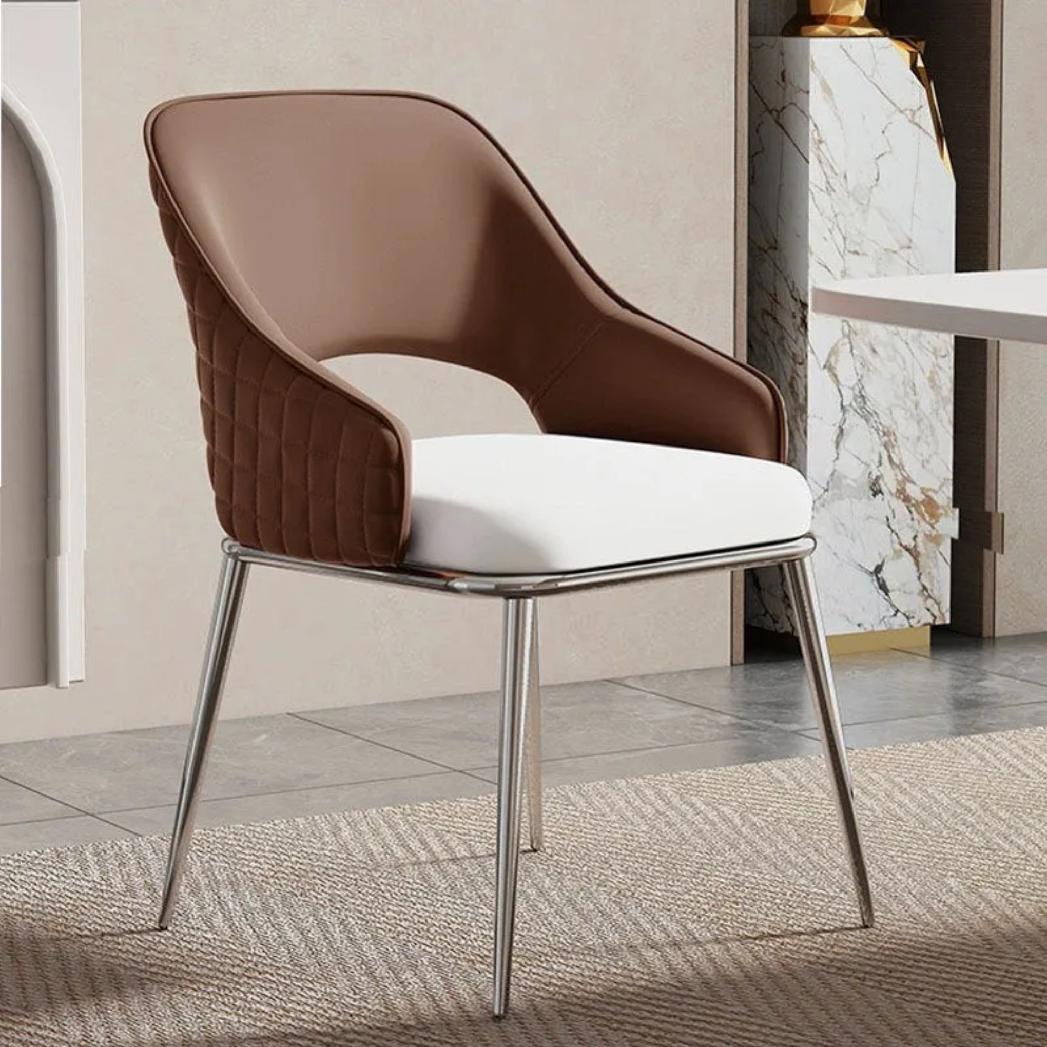 Wood metal leather wood dining chairs & benches for kitchen, Lighom