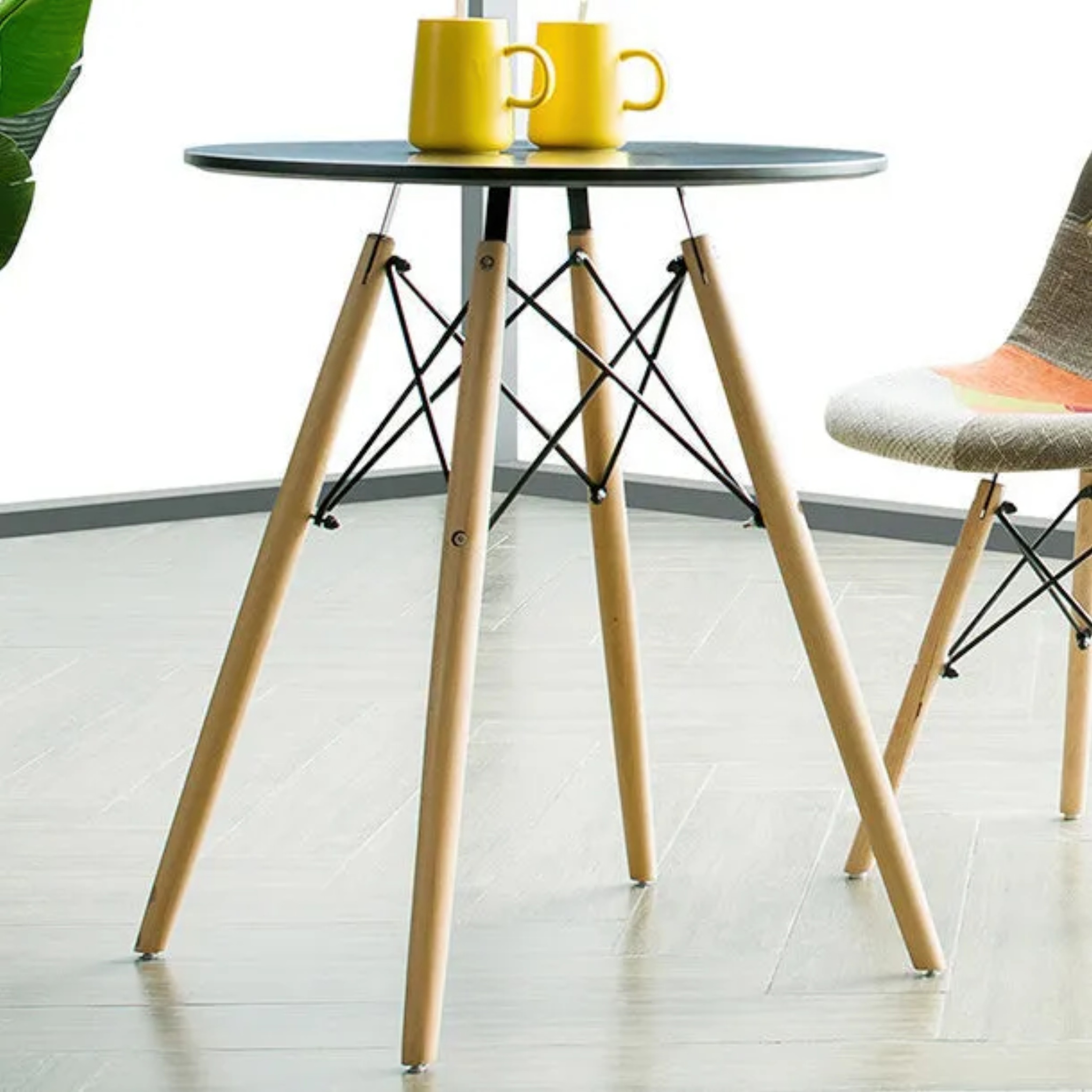 Nordic end round end & side tables in iron wood