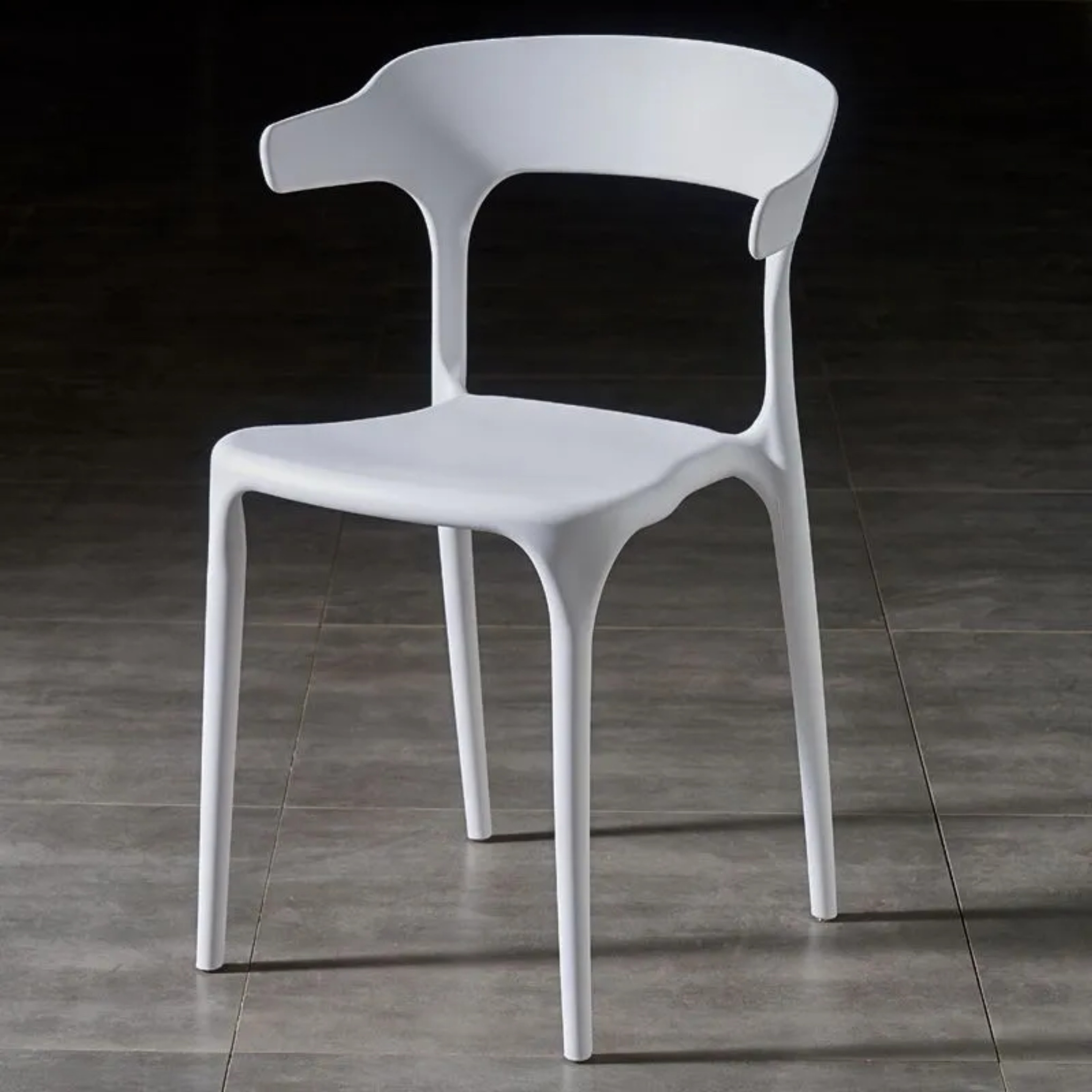Lighom nordic stackable arc black dining chairs & benches