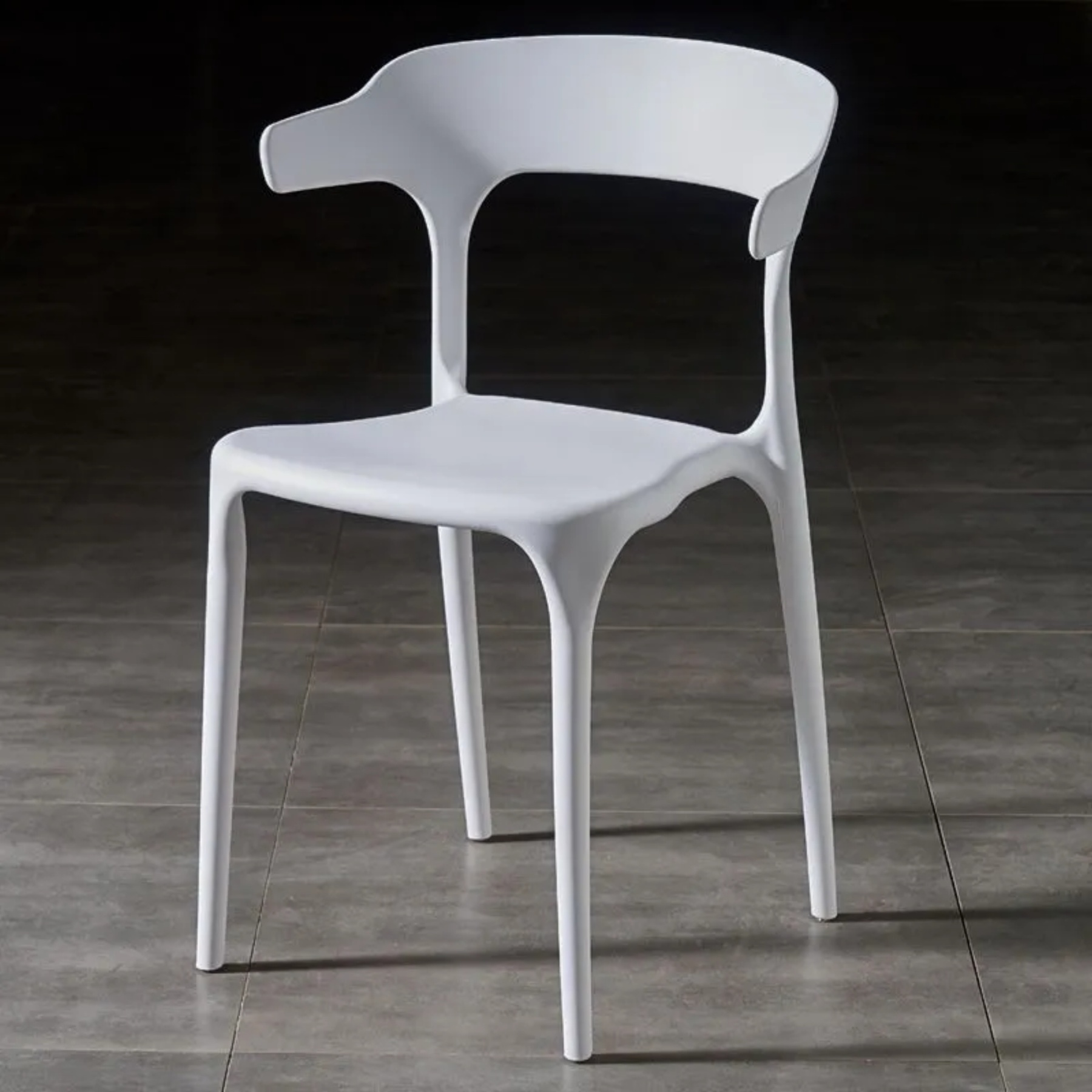 Lighom nordic stackable arc black dining chairs & benches