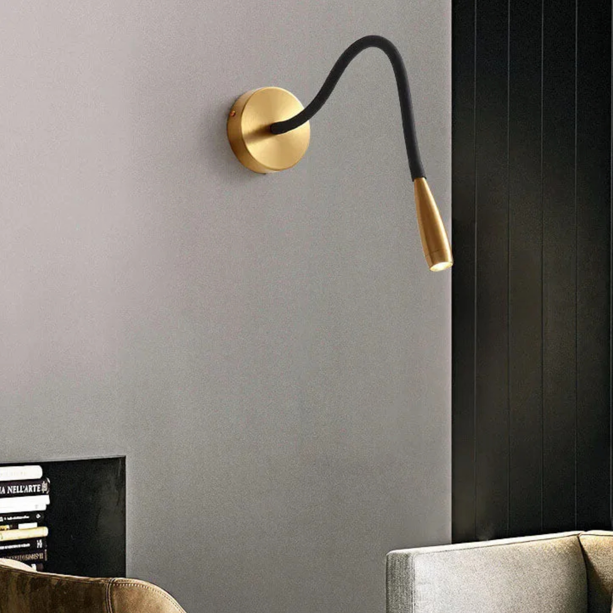 Hose reading brass wall sconces for bathroom — Warm White (3000K) / 110V-120V (US/CA