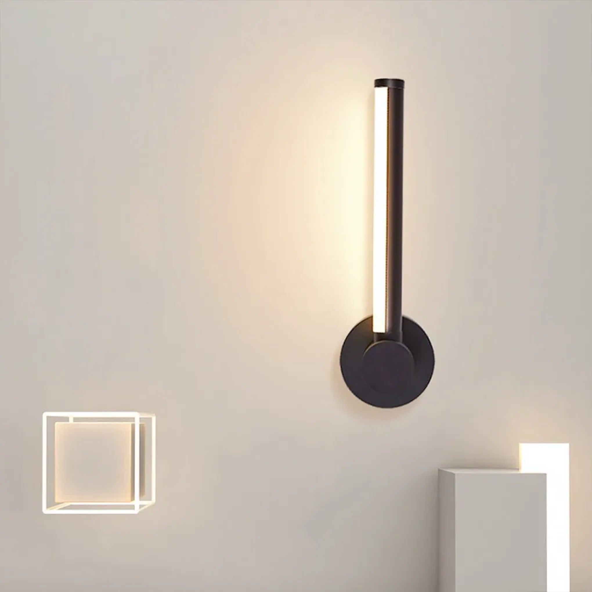 Simple Rotatable 3-Color Dimming LED Living Room Wall Lamp