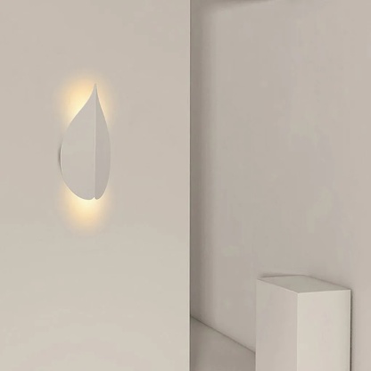 Lighom modern soft leaf synthetic wall sconces — Cool White (6000K) / White