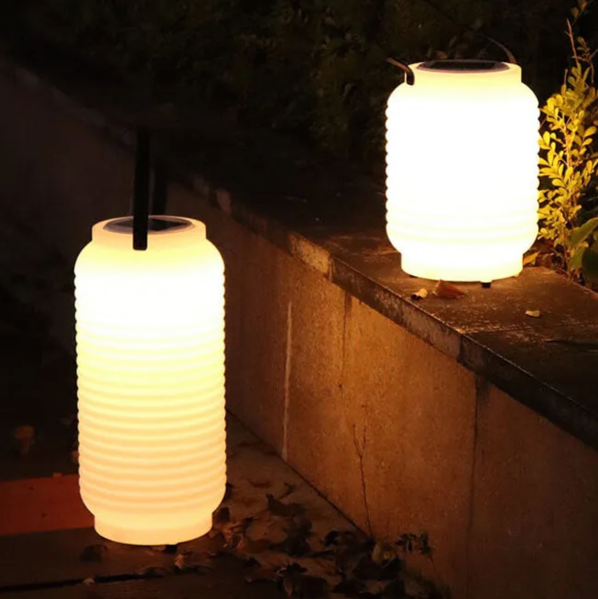 White modern portable decorative landscape lighting — Small (12"H