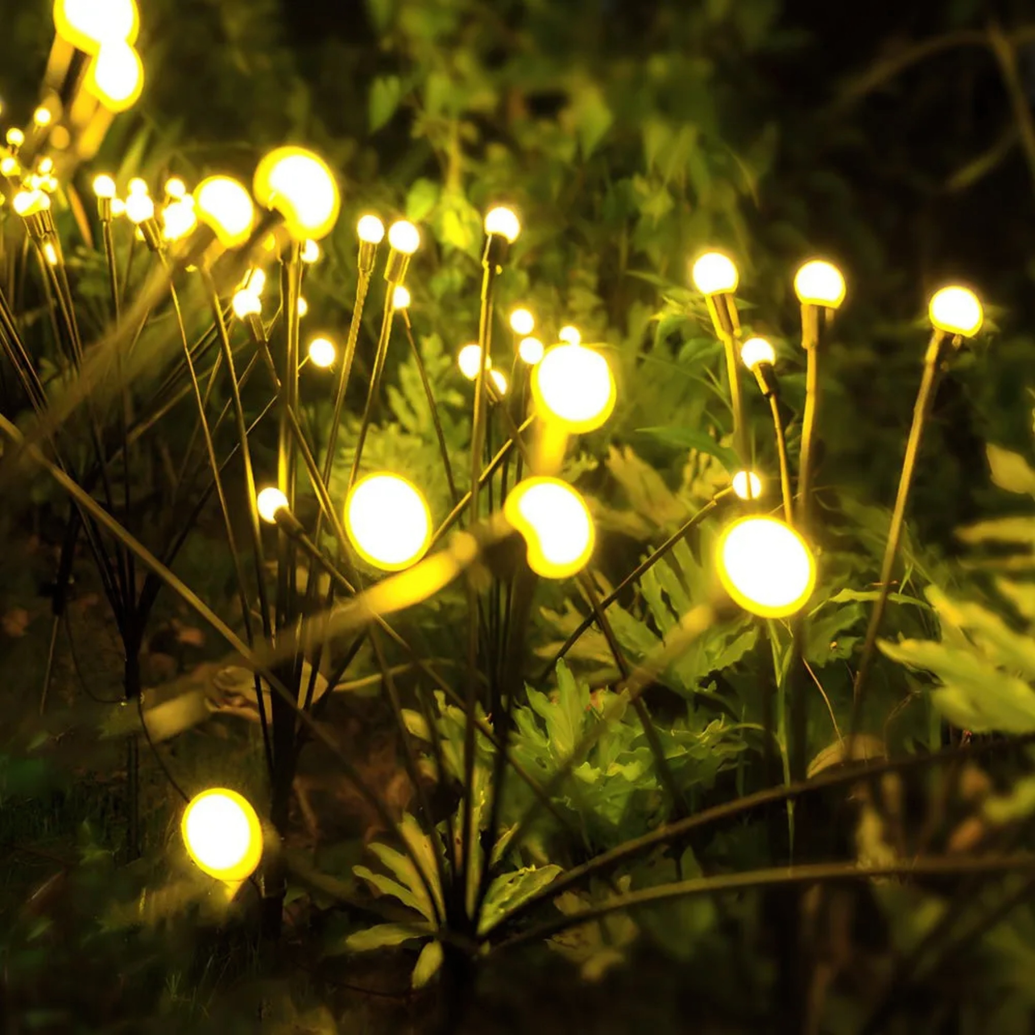 Starburst swaying synthetic copper landscape lighting for garden
