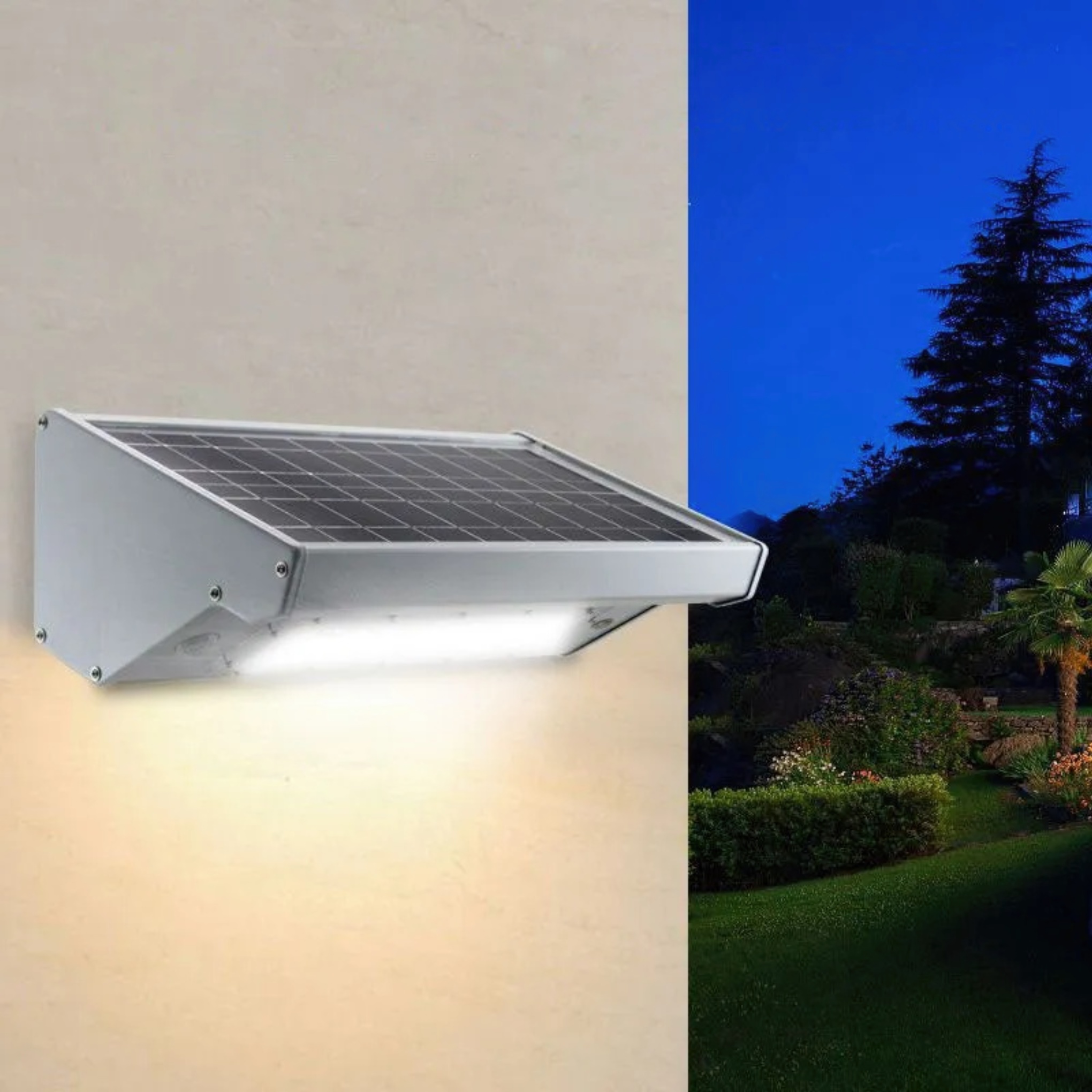 Modern sensor body black aluminum outdoor wall lighting — 10W
