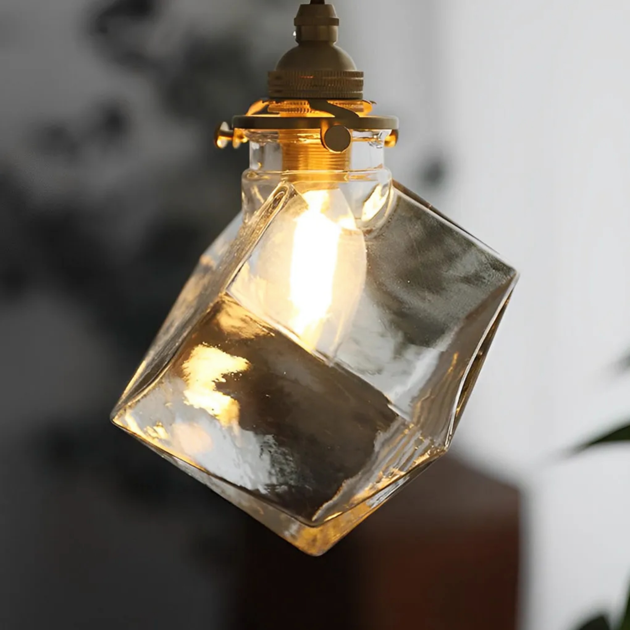 Lighom modern island square transparent pendant lighting
