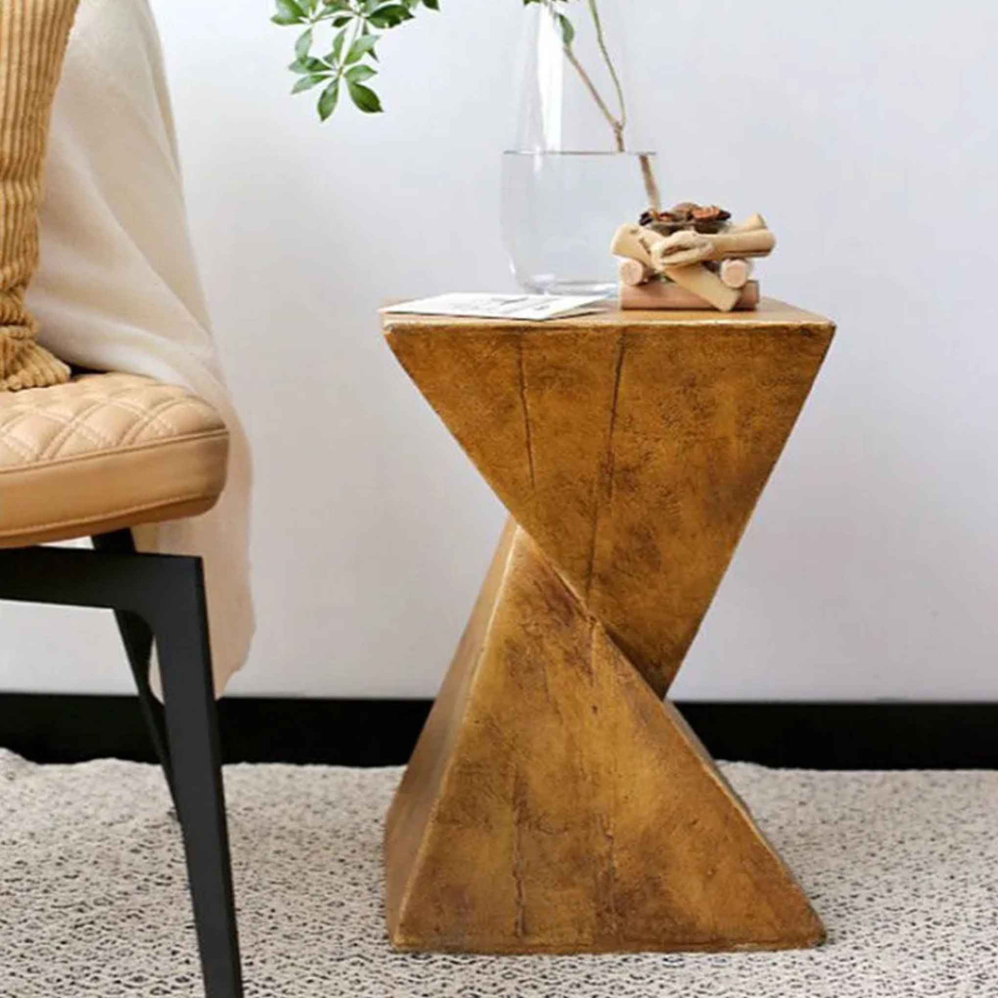Clay magnesium wood end & side tables for bedroom — Natural Wood