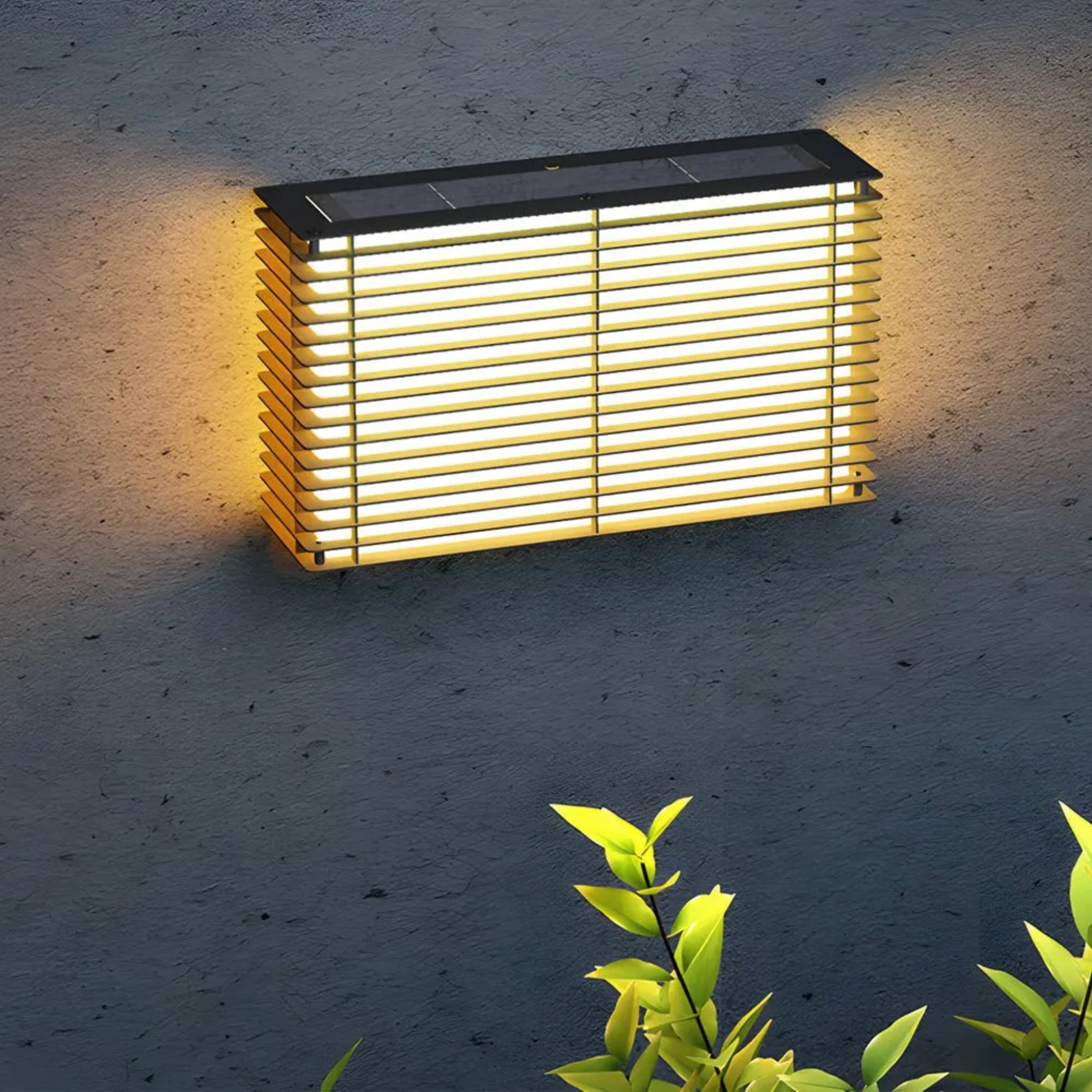 Black steel stainless grid outdoor wall lighting - modern — Hardwired