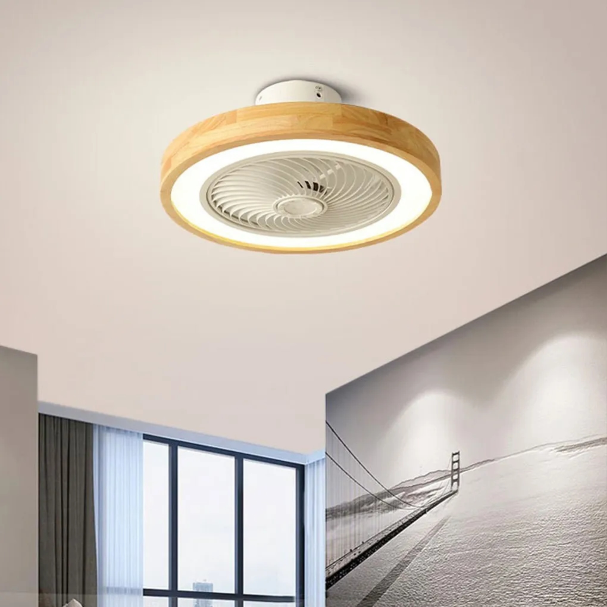 Lighom bladeless three-level synthetic ceiling fans for living room — Style A