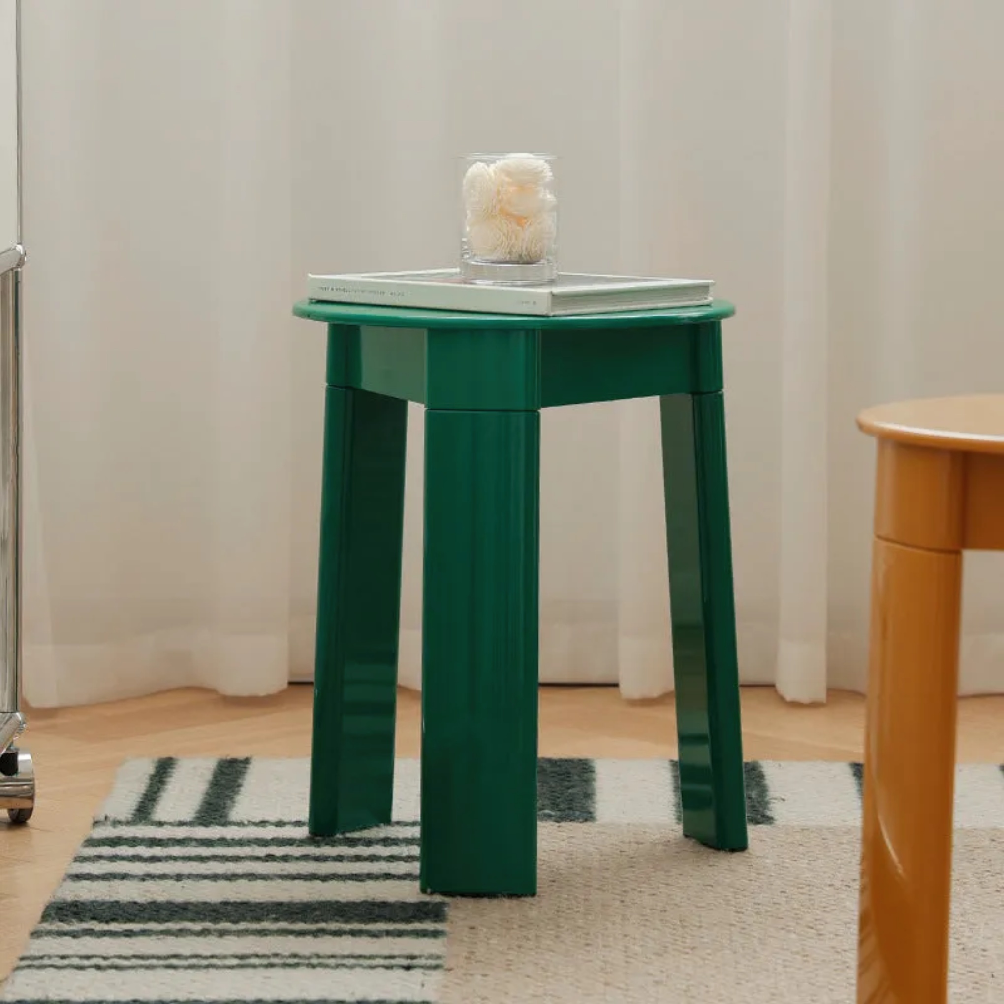 Green low triangle low stools