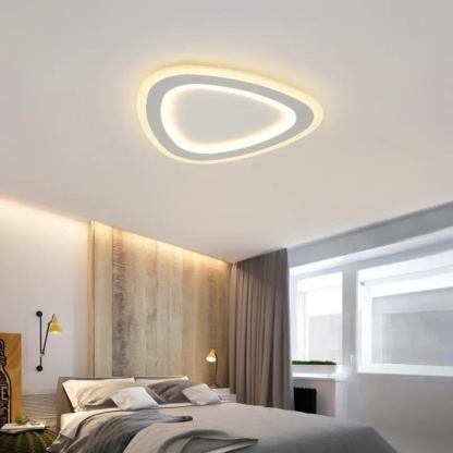 Lighom triangle synthetic flush mount lighting — Warm White (3000K)