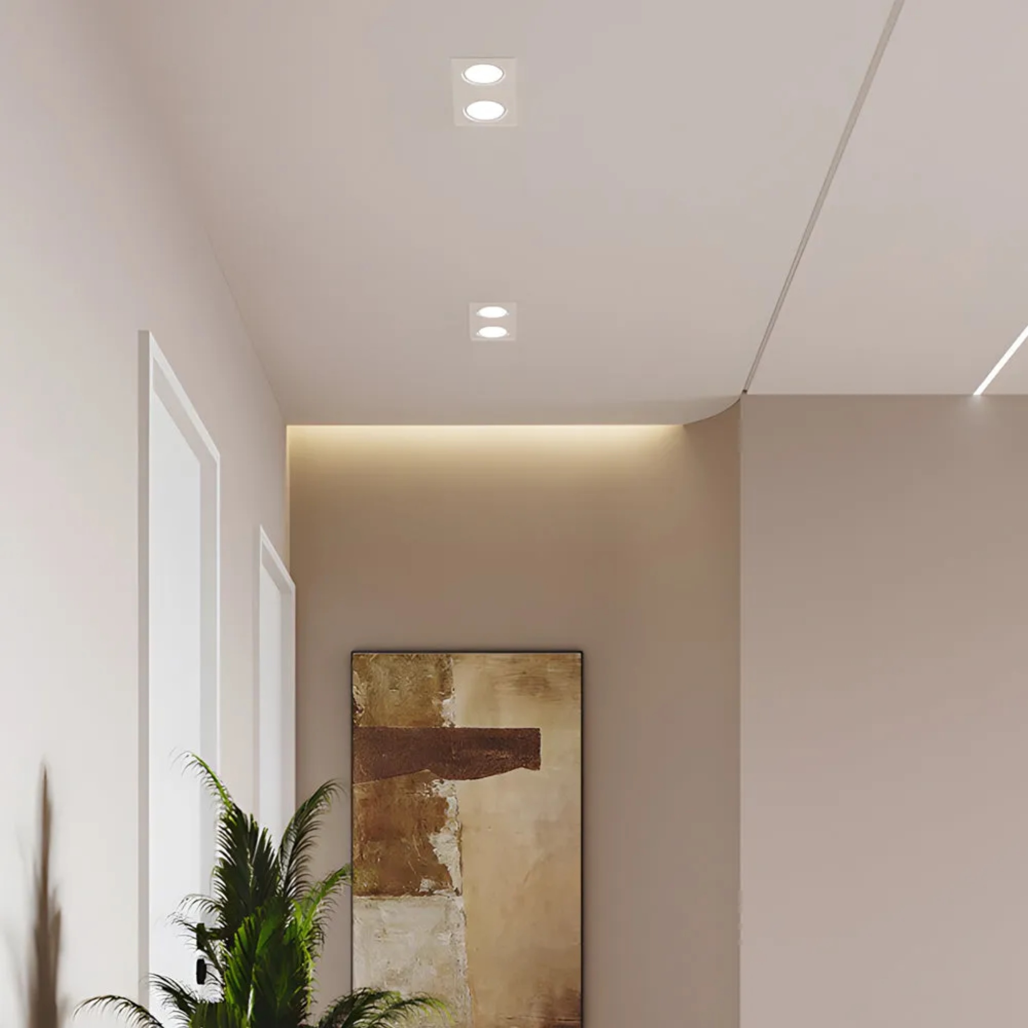 Modern recessed downlight ceiling lights in metal — Warm White (3000K) / White