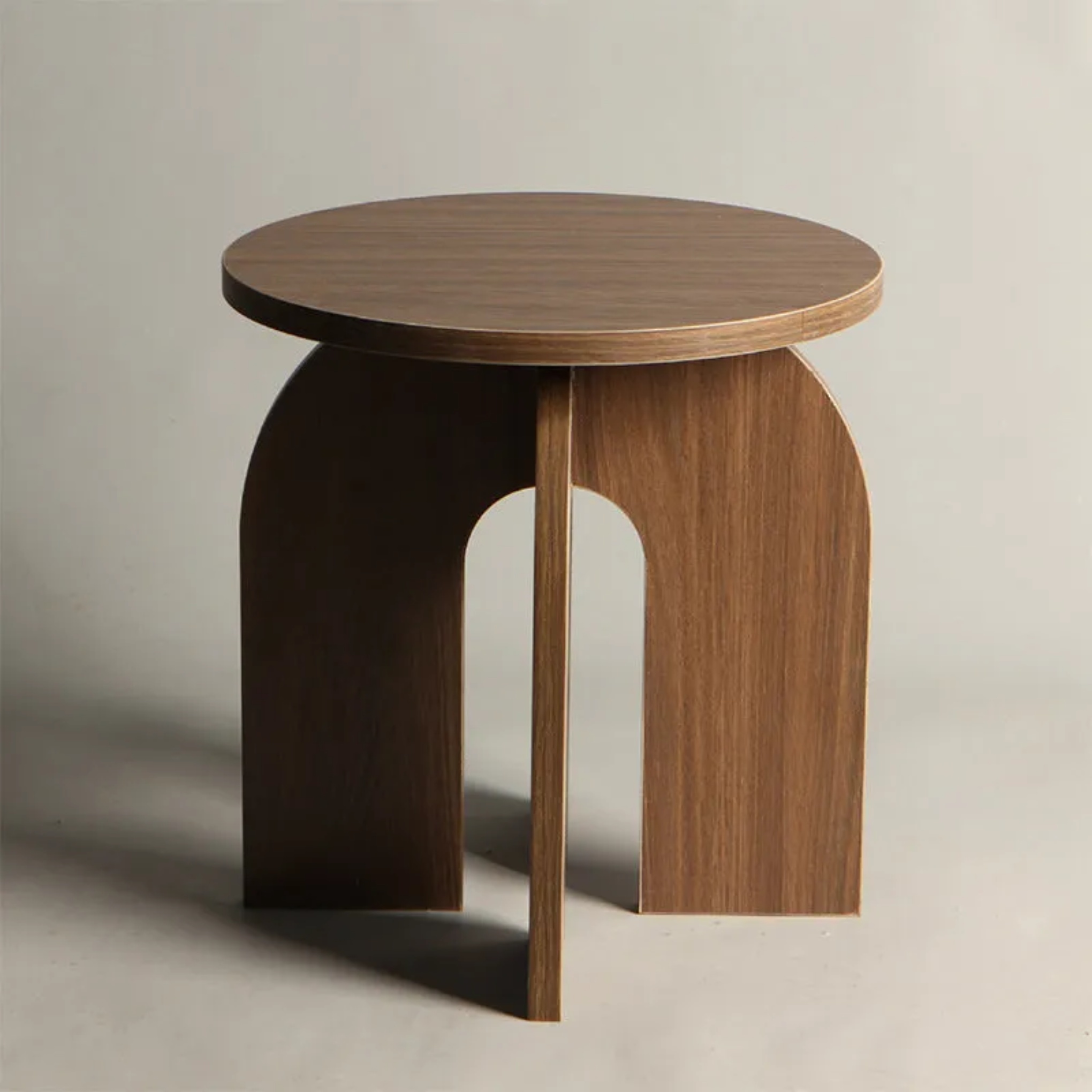 Lighom solid geometric wood end & side tables for living room