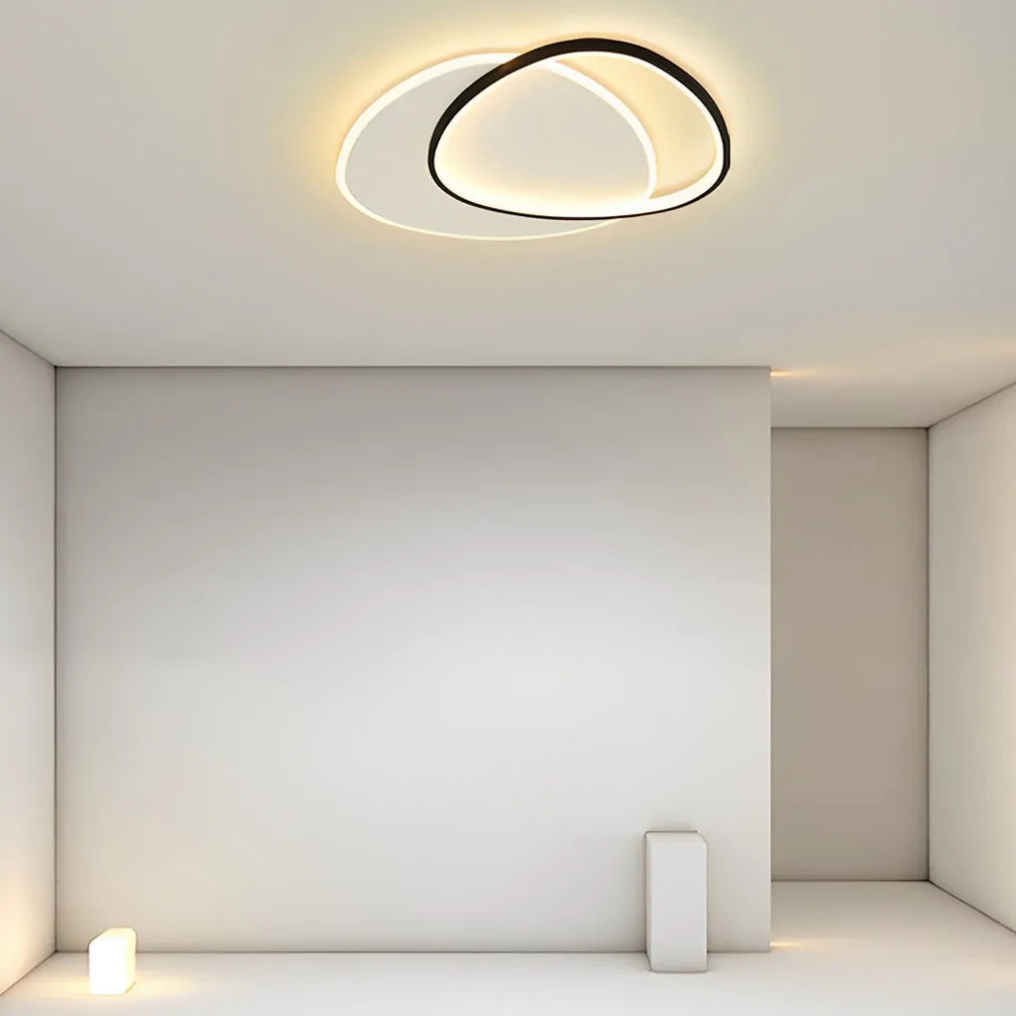 Circle acrylic flush mount lighting — Cool White (6000K)