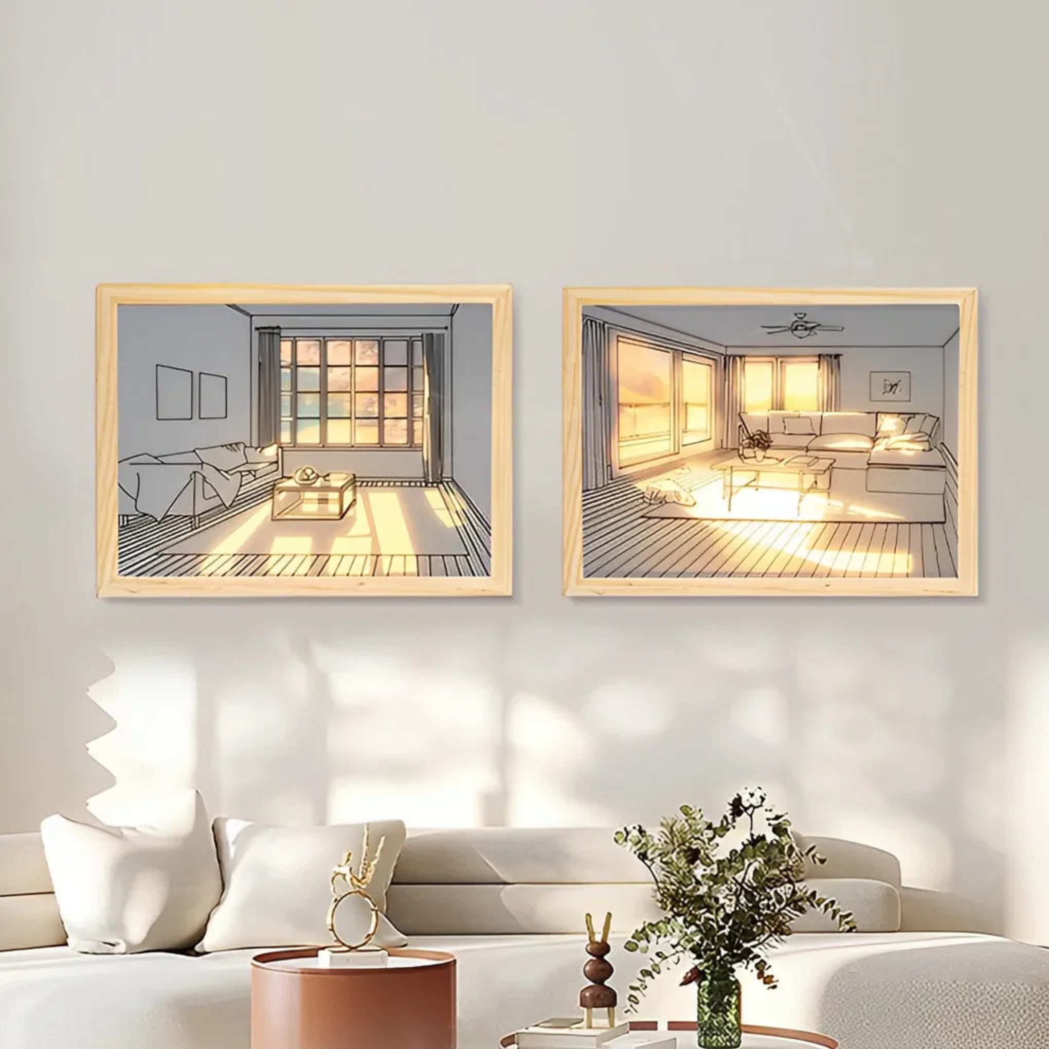 Modern ins night wood wall sconces — Dog