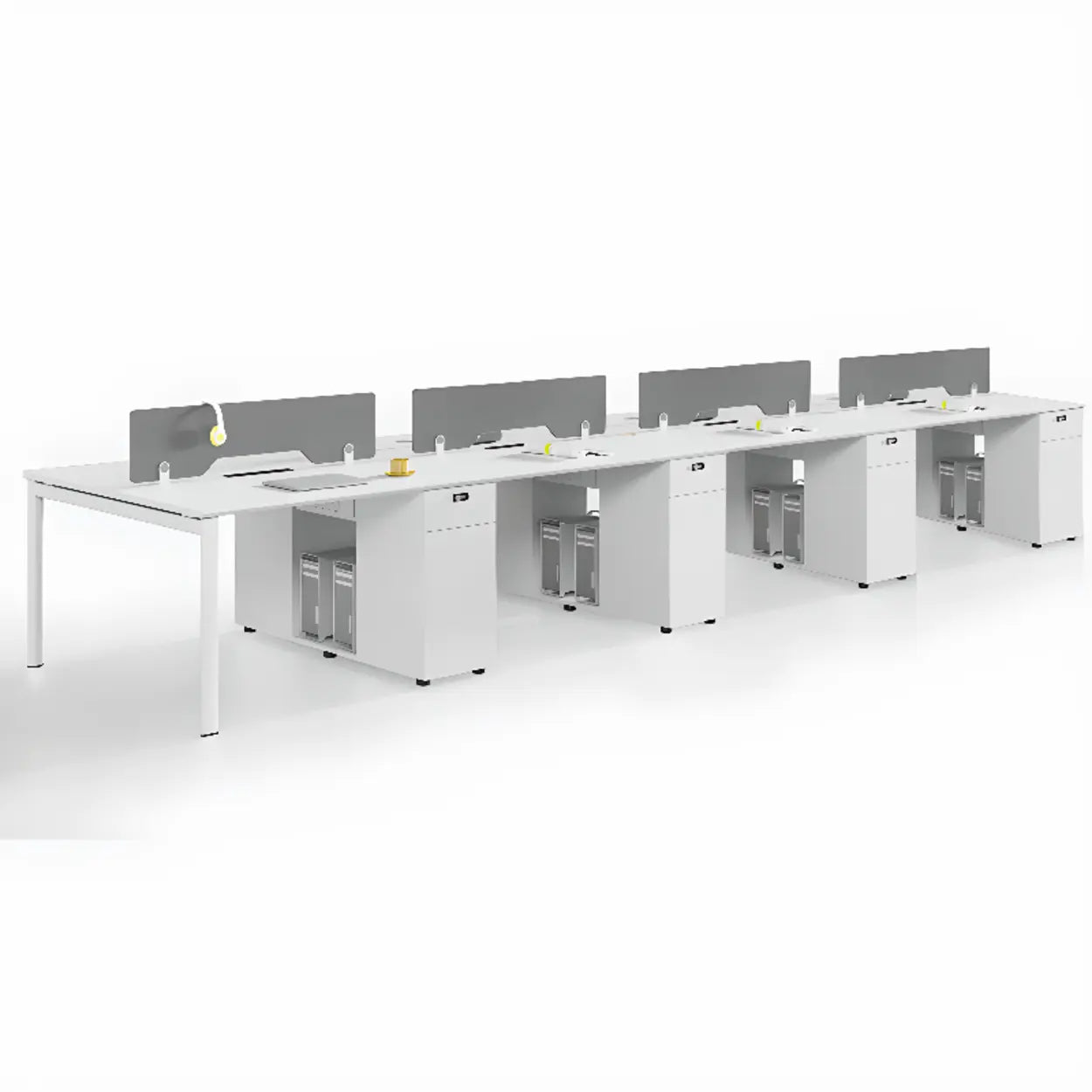 Light Wood Drawer Cabinet Office Writing Desk — Light Wood / Table Only