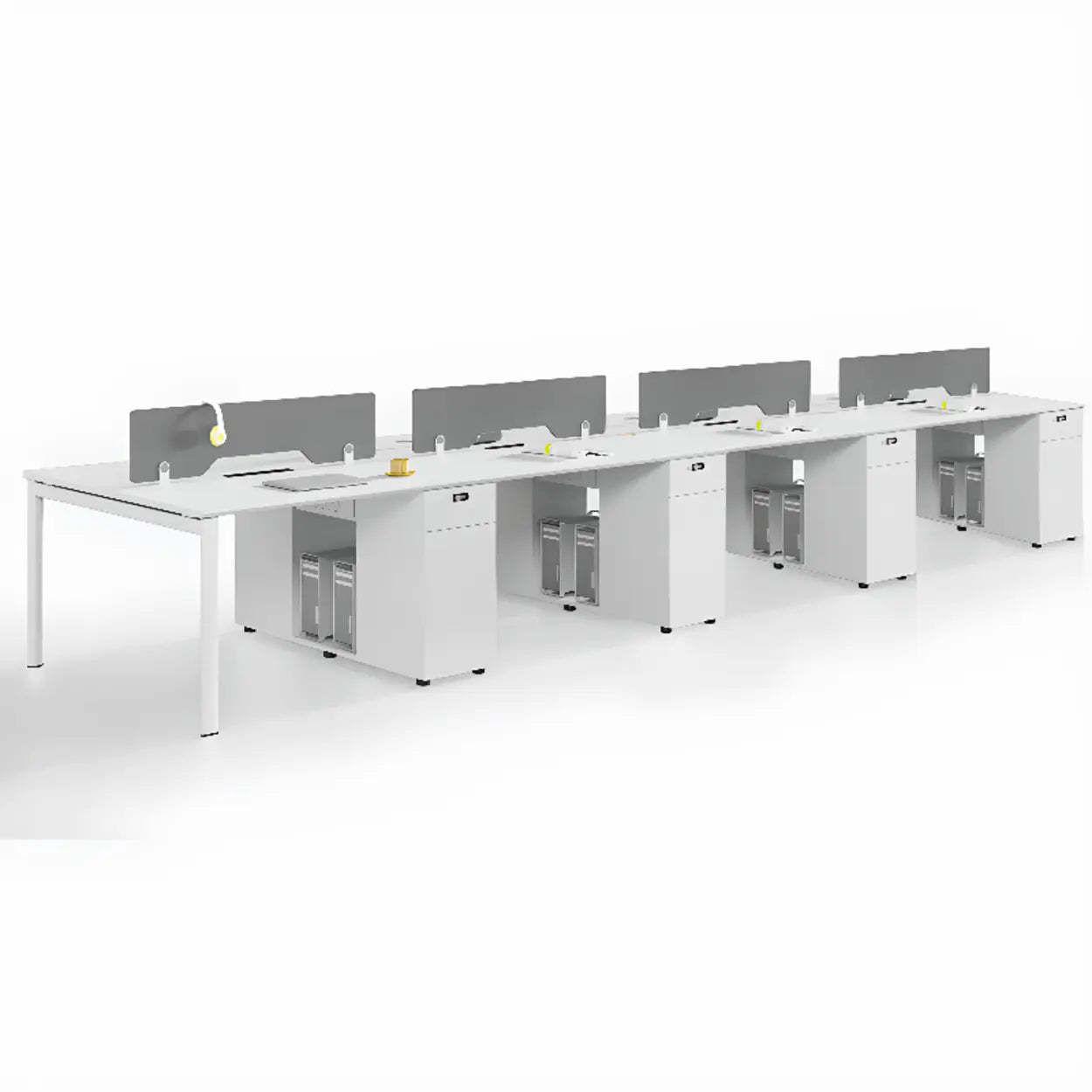Light Wood Drawer Cabinet Office Writing Desk — Light Wood / Table Only
