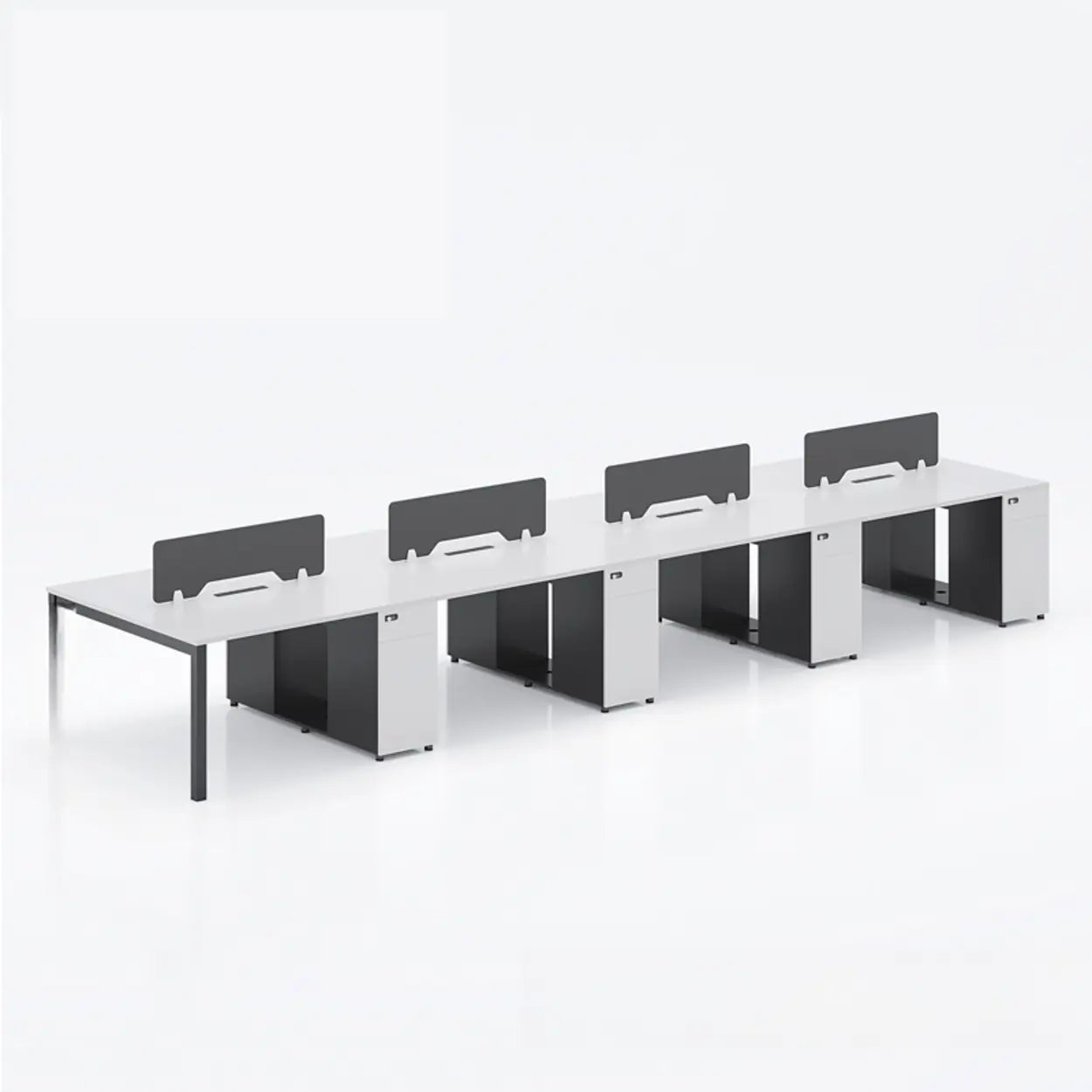 Light Wood Drawer Cabinet Office Writing Desk — Light Wood / Table Only