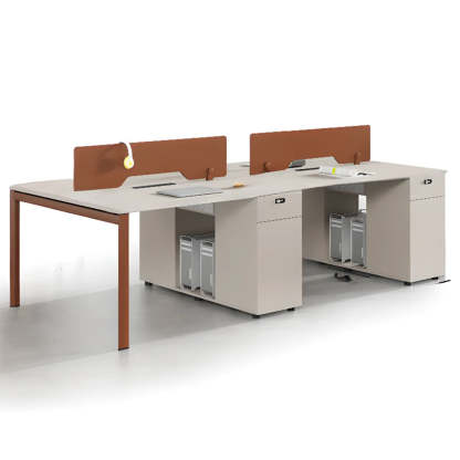 Light Wood Drawer Cabinet Office Writing Desk — Black / Table Only