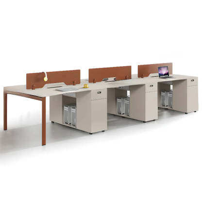Light Wood Drawer Cabinet Office Writing Desk — Black / Table Only