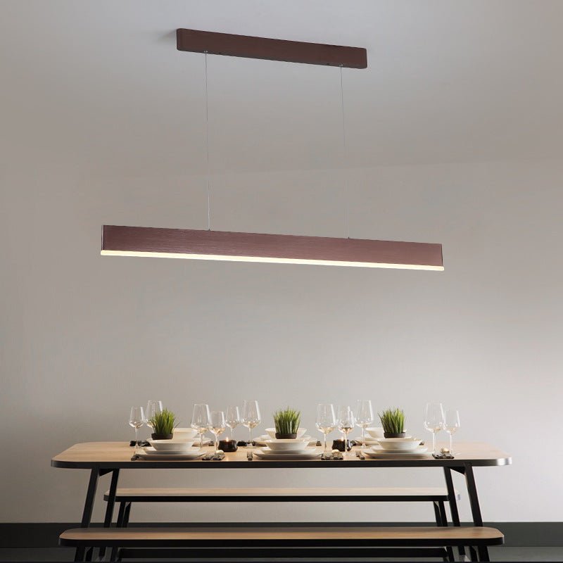Modern linear white pendant lighting — Natural White (4000K)