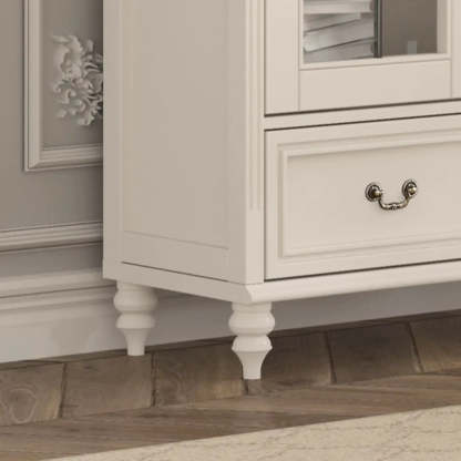 White Arched Glass Display Cabinet