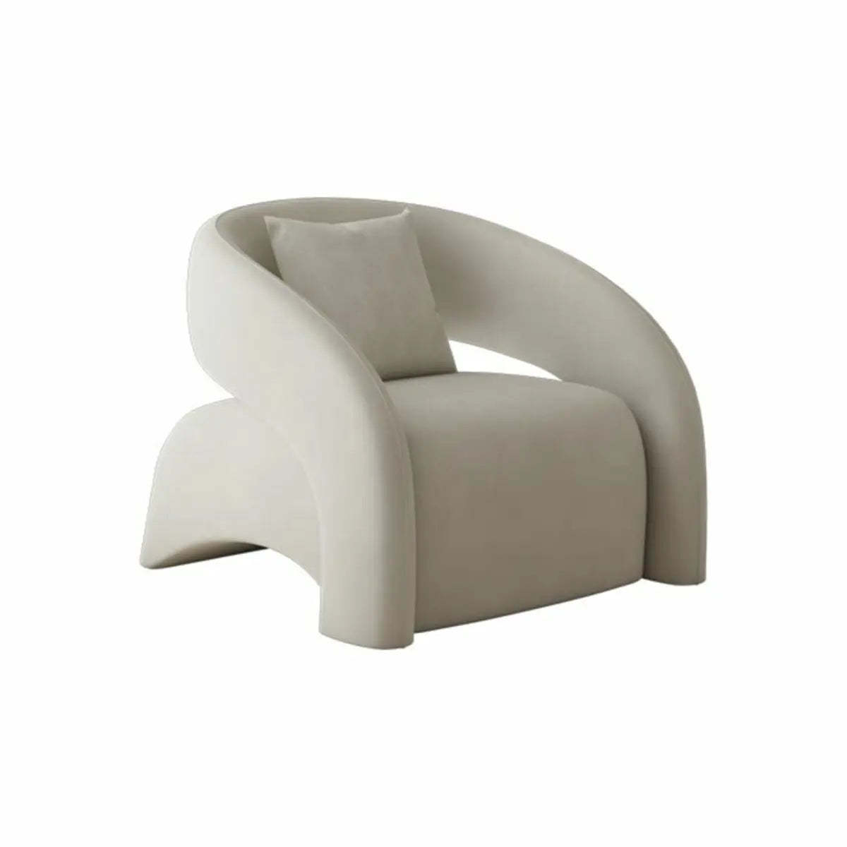 Black-White Sherpa Fixed-Back Arm Chair — Black and White / Sherpa