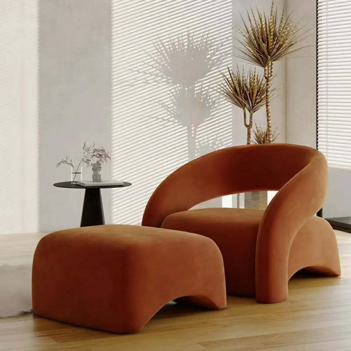 Black-White Sherpa Fixed-Back Arm Chair