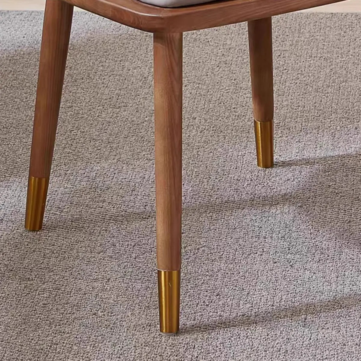 Brown Curved Rattan Back Dining Chair