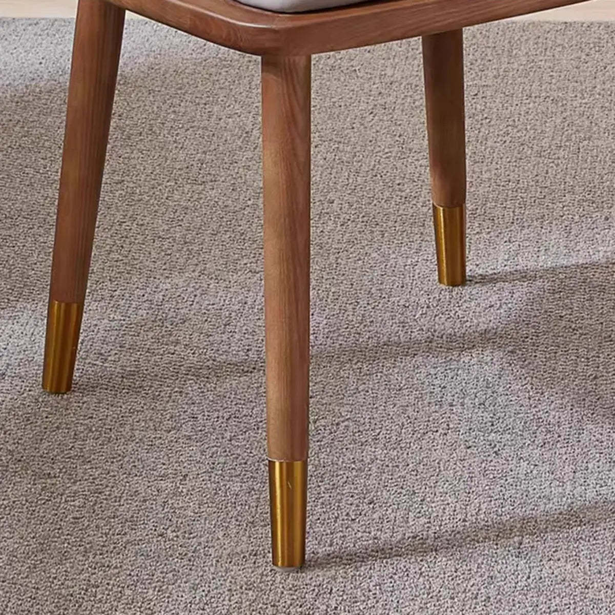Brown Curved Rattan Back Dining Chair