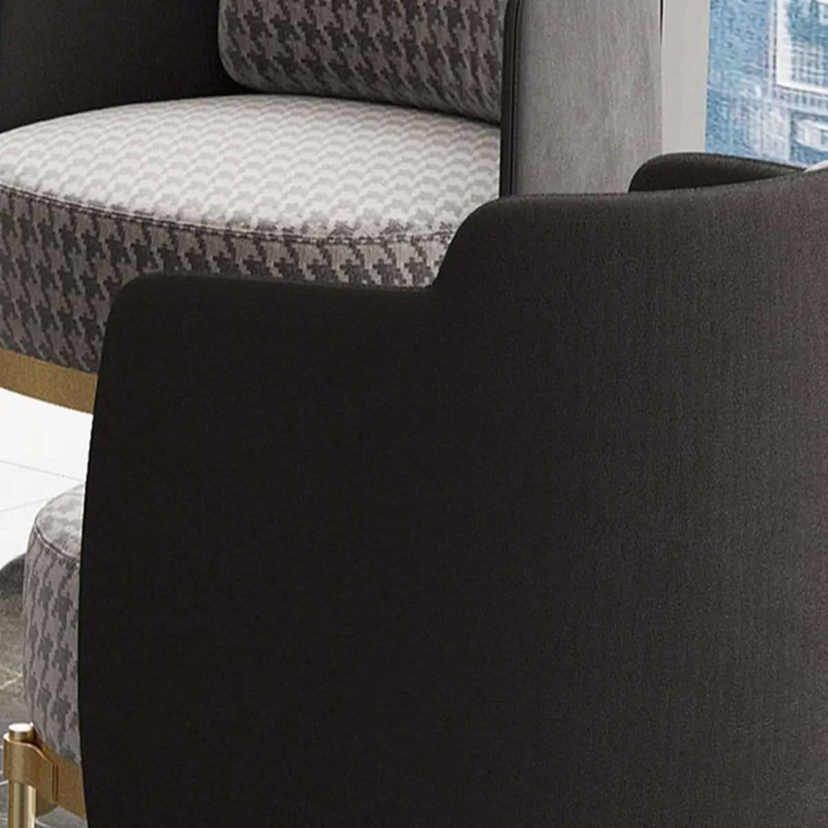 Fabric Wood Frame Living Room Accent Chair