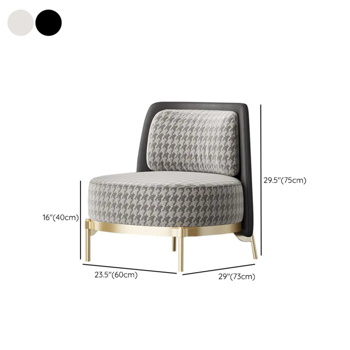 Fabric Wood Frame Living Room Accent Chair