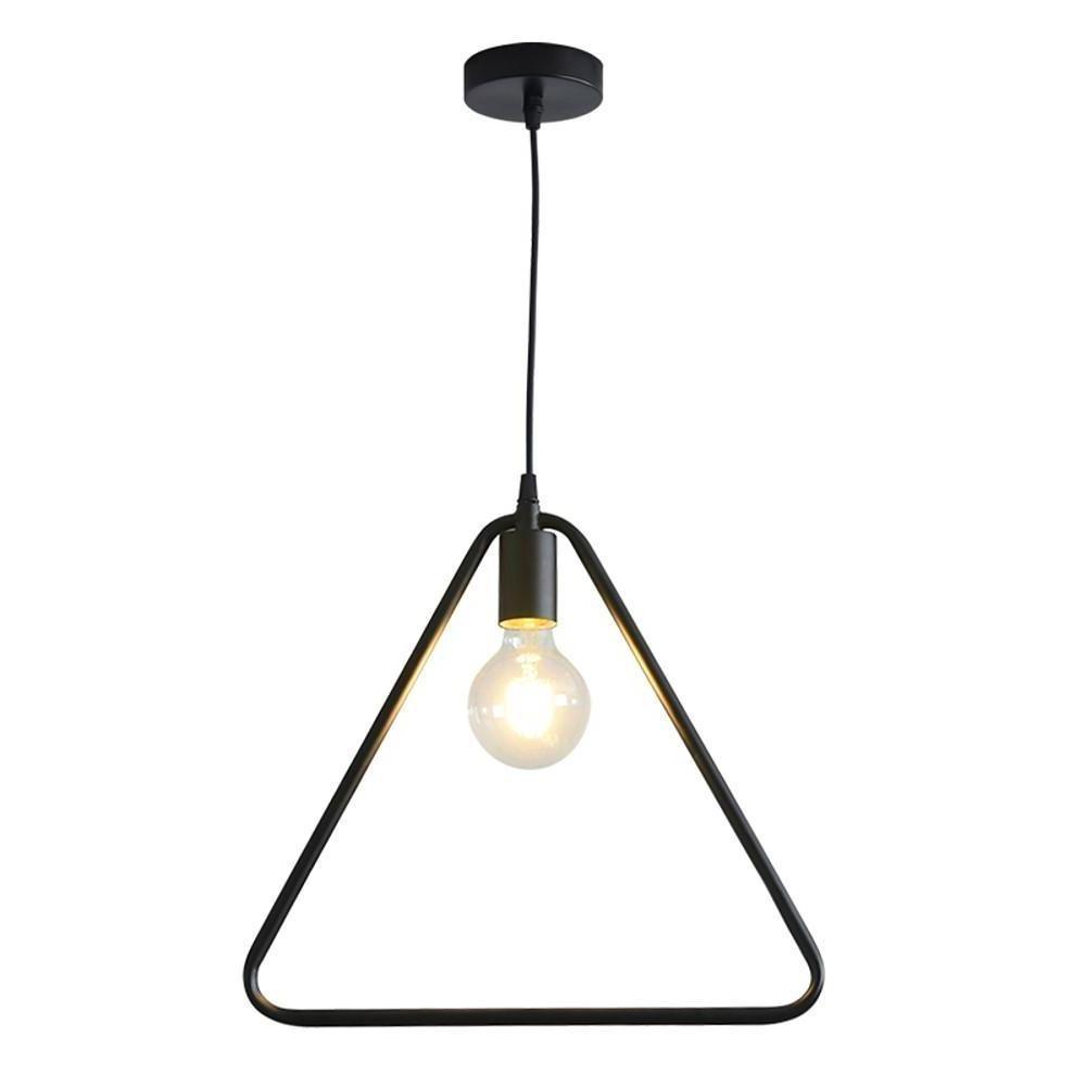 Metal Black and Gold Pendant Light Rounded Square Pendant Lighting-Lighom