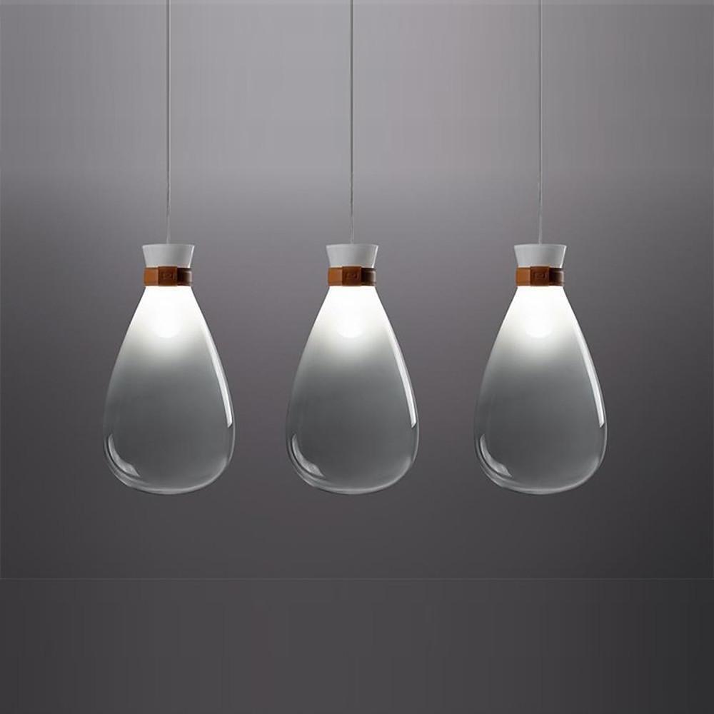 Industrial Teardrop Pendant Light Vintage Glass Metal LED Ceiling Light-Lighom