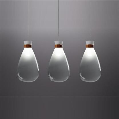Industrial Teardrop Pendant Light Vintage Glass Metal LED Ceiling Light-Lighom
