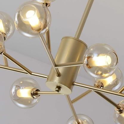 12-Bulb Glass Sputnik LED Nordic Island Pendant Light