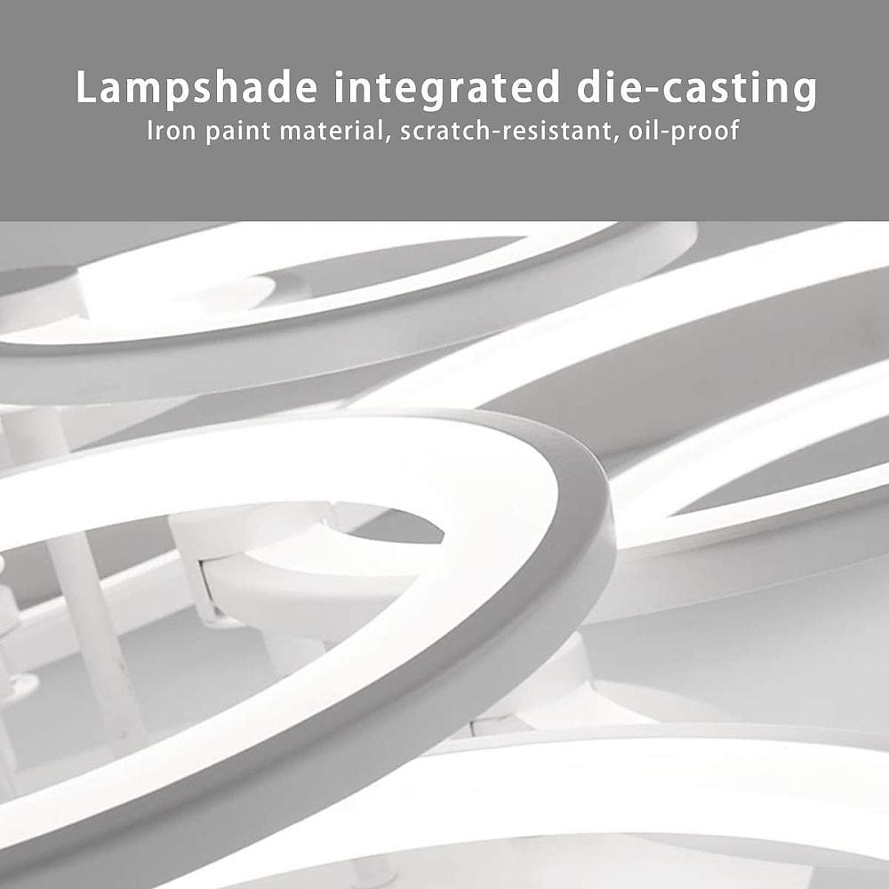 Elegant Semi Flush Mount Ceiling Lights with Unique Overlapping Rings-Lighom