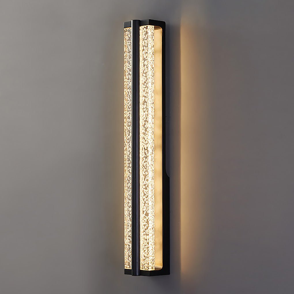 Long Strip Living Room Stairs Outdoor Aisle Stainless Steel Crystal Wall Sconces-Lighom
