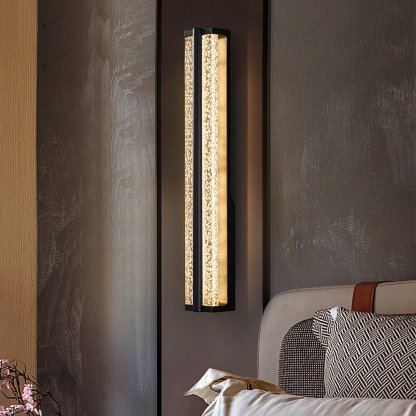 Long Strip Living Room Stairs Outdoor Aisle Stainless Steel Crystal Wall Sconces-Lighom