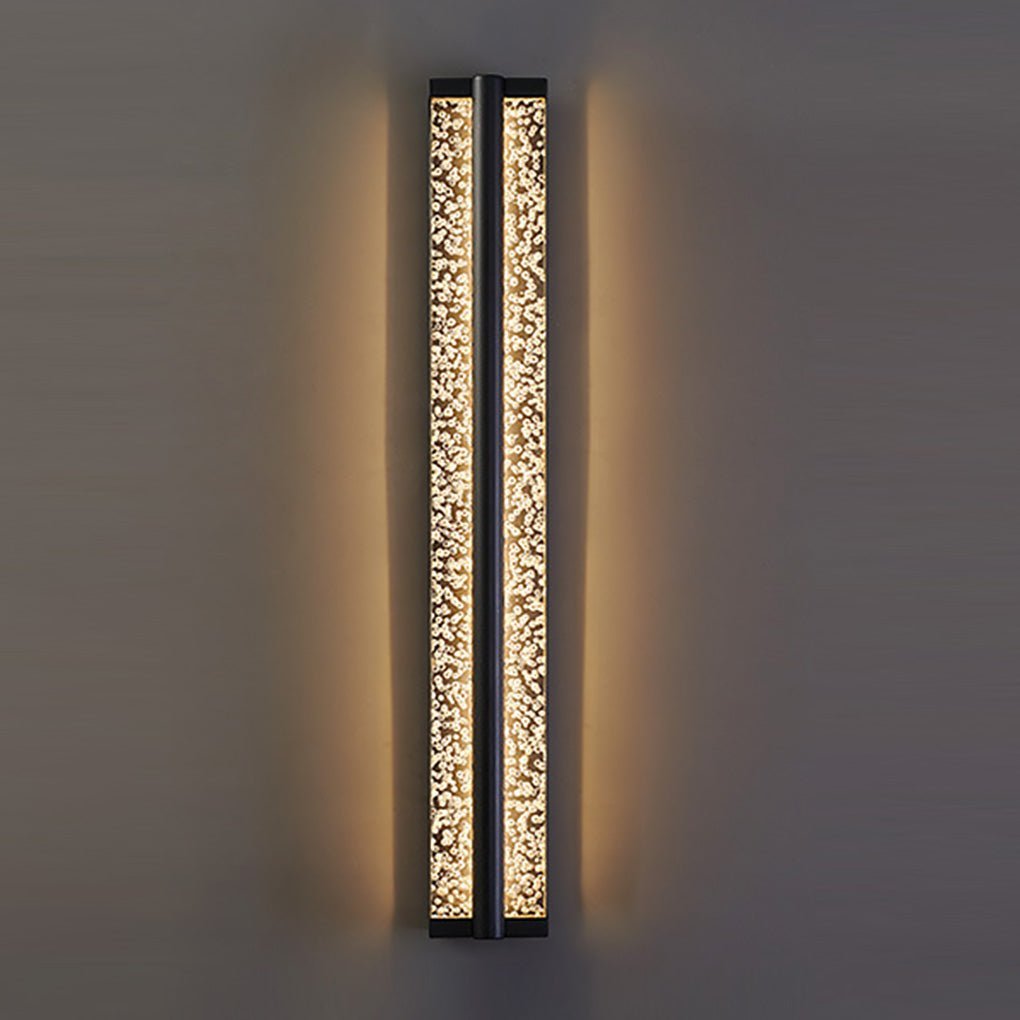 Long Strip Living Room Stairs Outdoor Aisle Stainless Steel Crystal Wall Sconces-Lighom