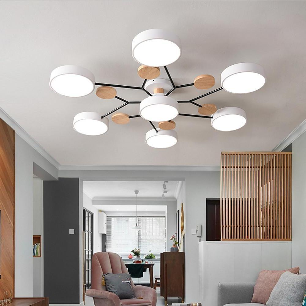 Sputnik Artistic Bedroom Lights Chandeliers Metal Wood Bamboo Baby Kids Lights Ceiling Lights-Lighom