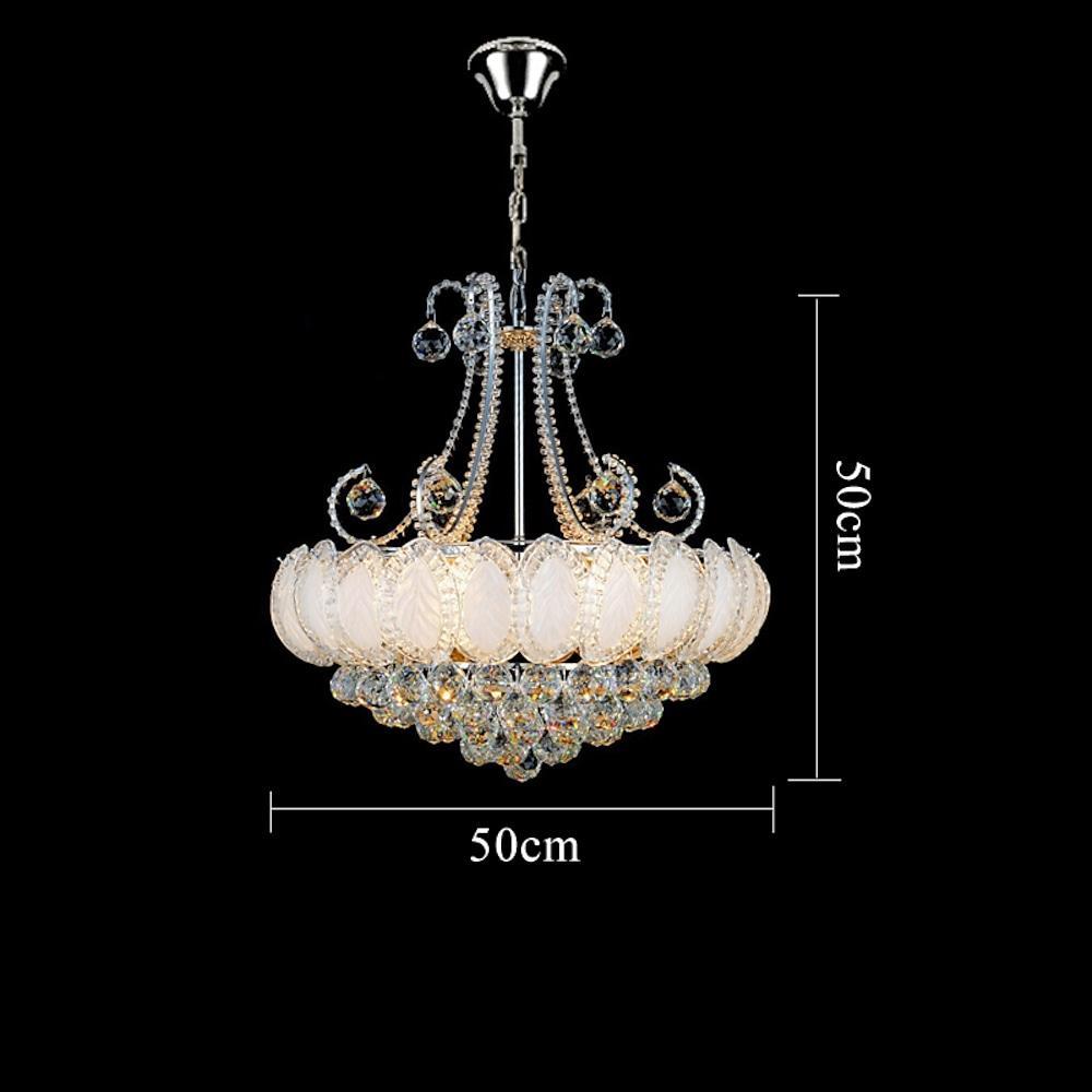 8-light Modern Gold/Silver Vintage Crystal Chandeliers For Living Room-Lighom