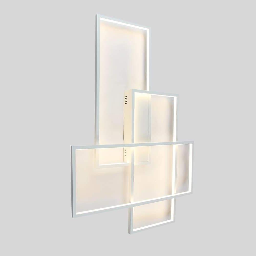 Rectangular Hybrid Modern Flush Mount Ceiling Light With 1 Central LED Light-Lighom