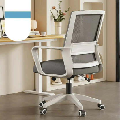Lumbar-Support Mesh Office Chair with Adjustable Seat Height