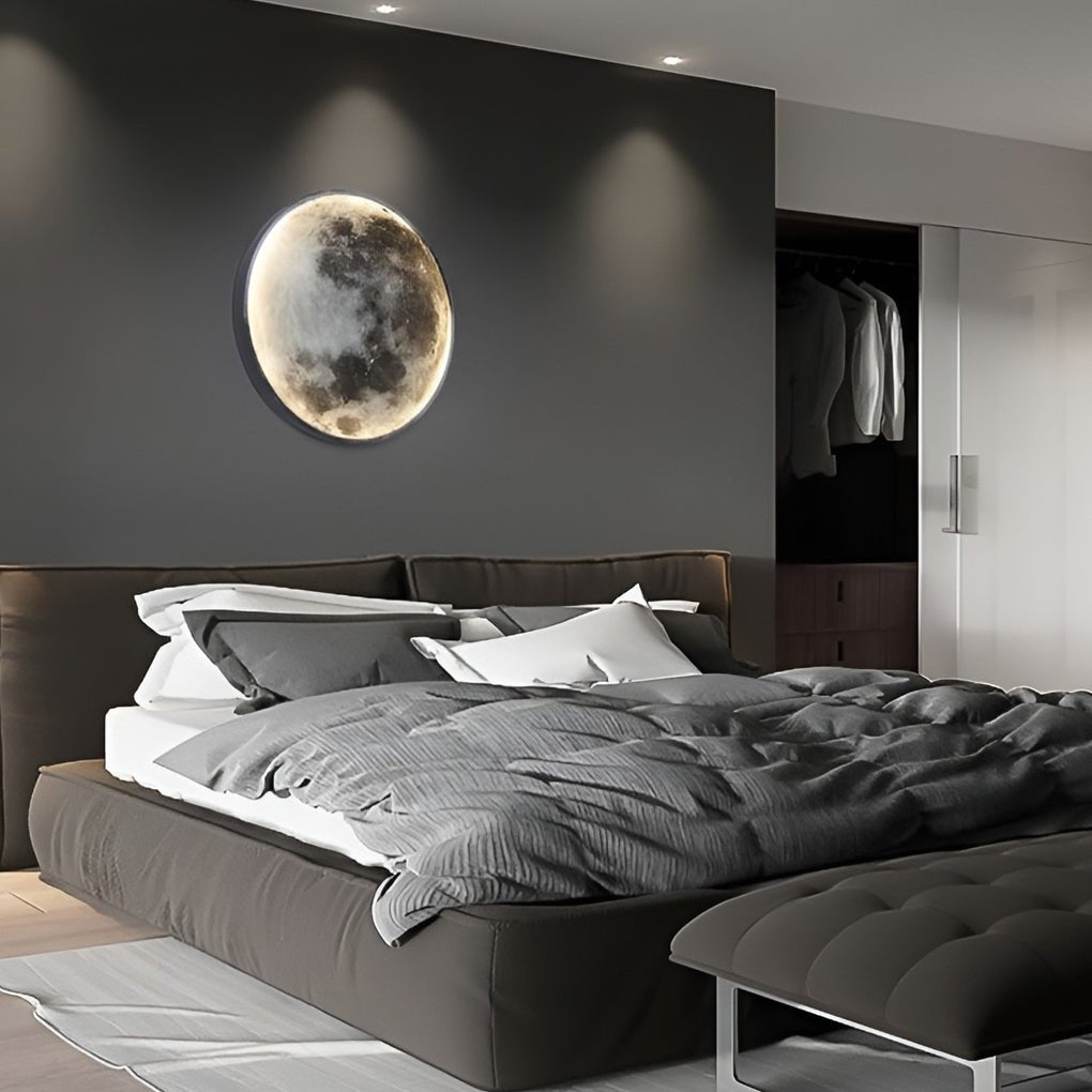 Lunar Moon Dimmable LED Modern Wall Lamp Wall Sconces Lighting Wall Lights-Lighom