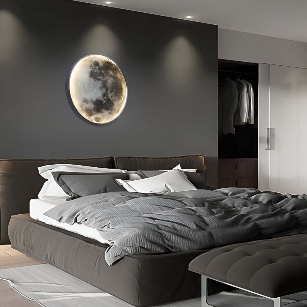 Lunar Moon Dimmable LED Modern Wall Lamp Wall Sconces Lighting Wall Lights-Lighom