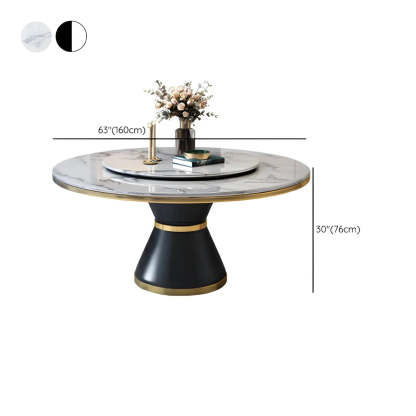 Round Marble Lazy Susan Dining Table